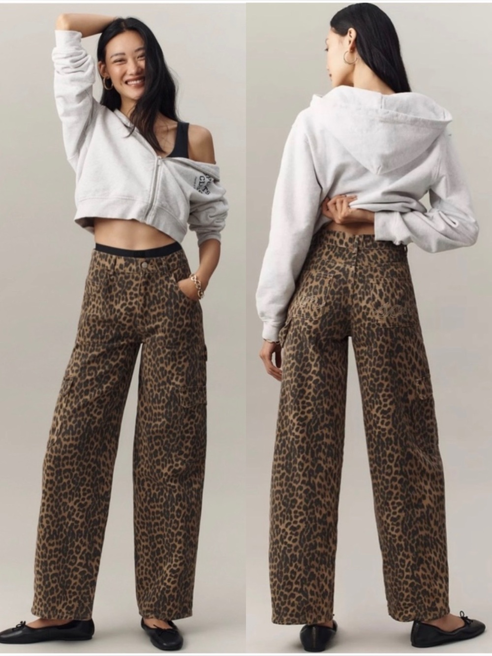DAMSON MADDER Leopard Cargo Jean UK 10/US 6